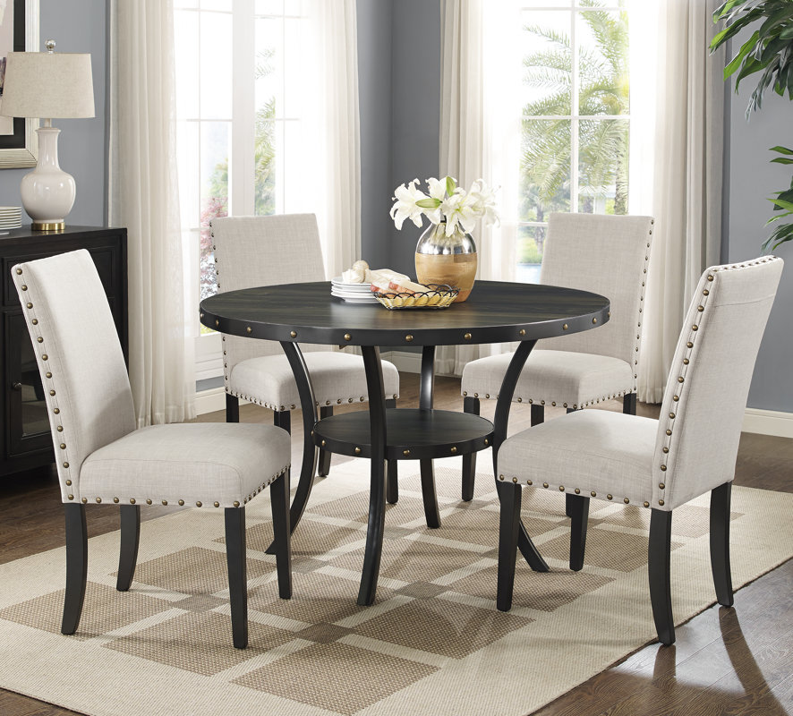 Gracie Oaks Amy Espresso 5 Piece Dining Set & Reviews Wayfair